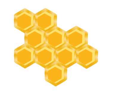 Bal peteği, bal beyaz bir arkaplanda izole edilmiş