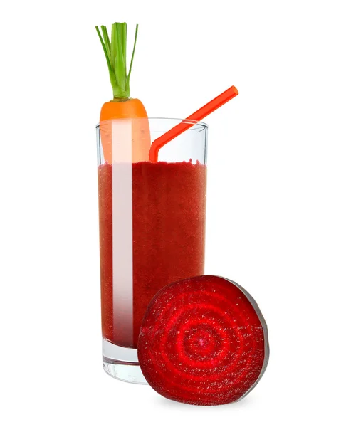 Succo di barbabietola con carota — Foto Stock