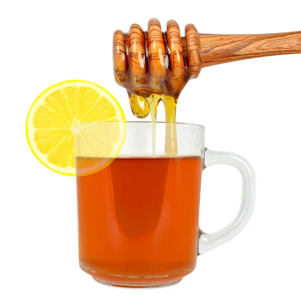 Лимонный чай с медом — стоковое фото