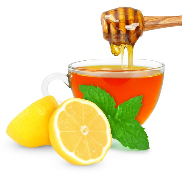Chá de limão com mel — Fotografia de Stock