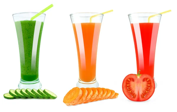 Fresh vegetable juices — Stock Photo, Image