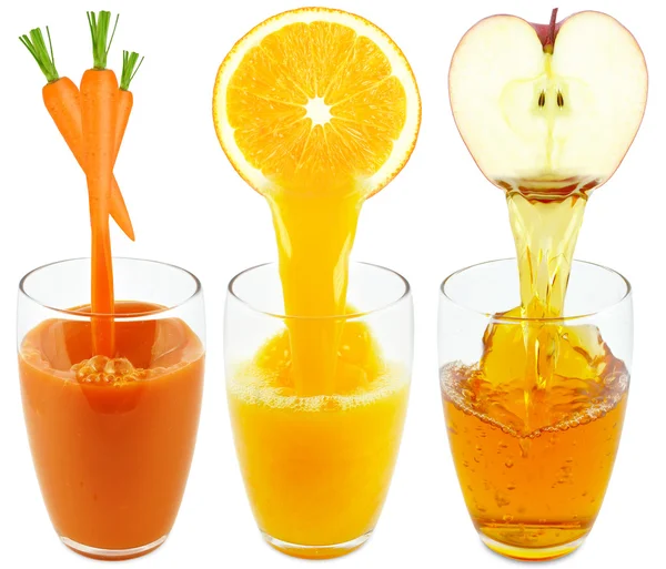 Collection juices — Stock Photo, Image