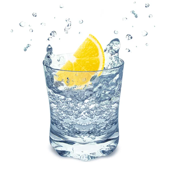 Agua con limón — Foto de Stock