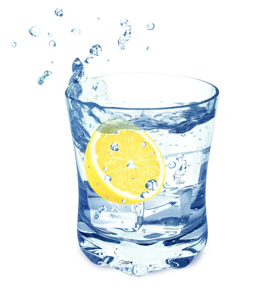 Water and lemon — Stock Photo, Image