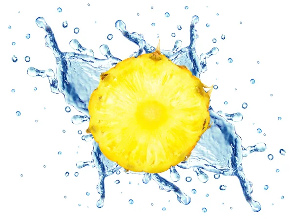 Ananas splash — Stockfoto