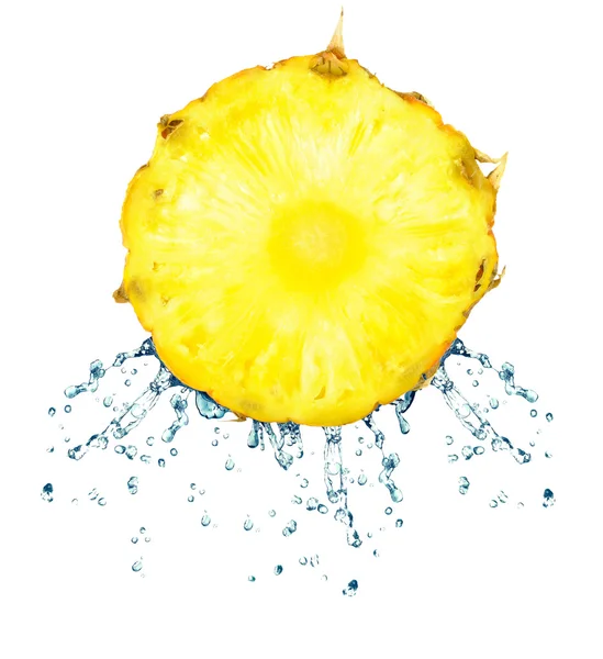 Ananas splash — Stockfoto