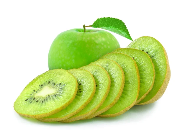 Kiwi und Apfel — Stockfoto