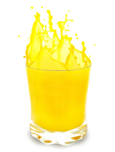 Orangensaft spritzt — Stockfoto