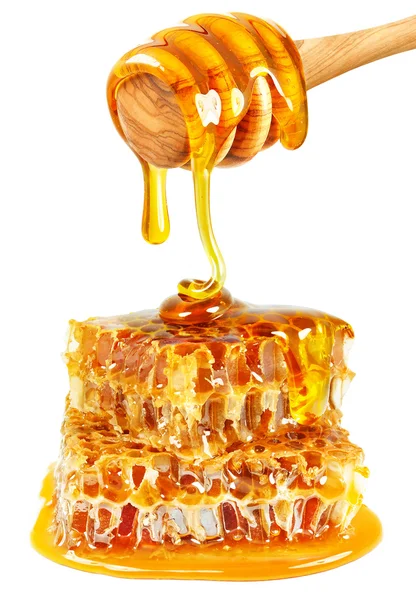 Honey dripping — Stock Photo, Image