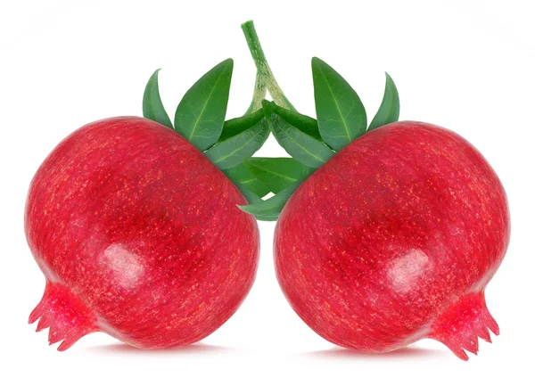 Pomegranate with leaf — Stock Photo, Image