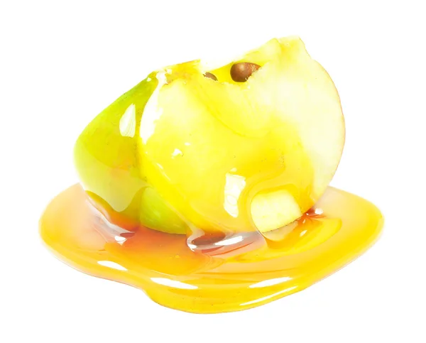 Apple with honey — Stock Photo, Image