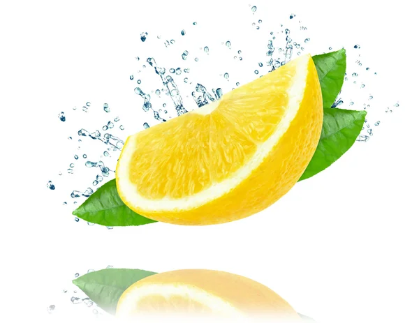 Lemon splash isolated — Stock Photo, Image