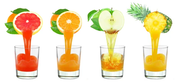 Fruit juices isolated — Stock Photo, Image
