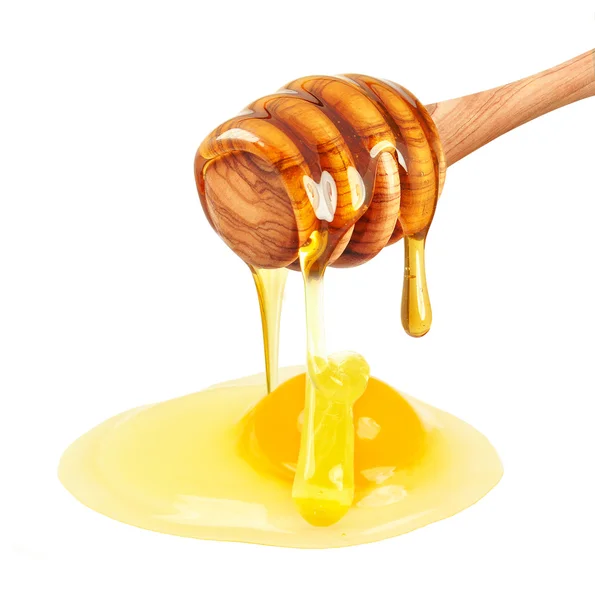 Egg yolk and honey — Stock Photo, Image