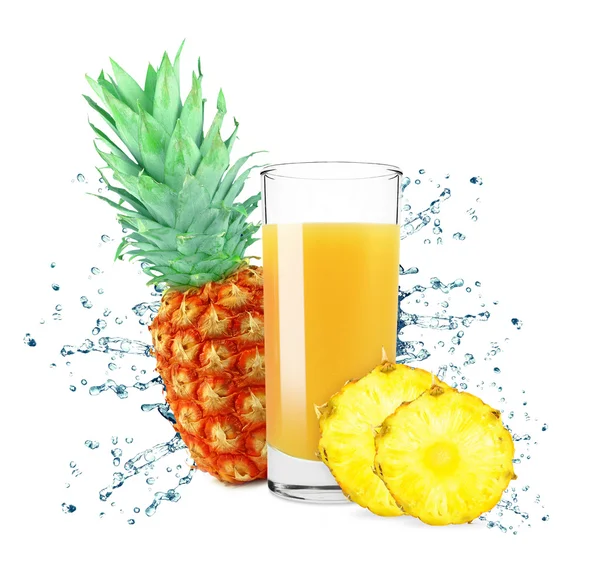 Jus d'ananas isolé — Photo