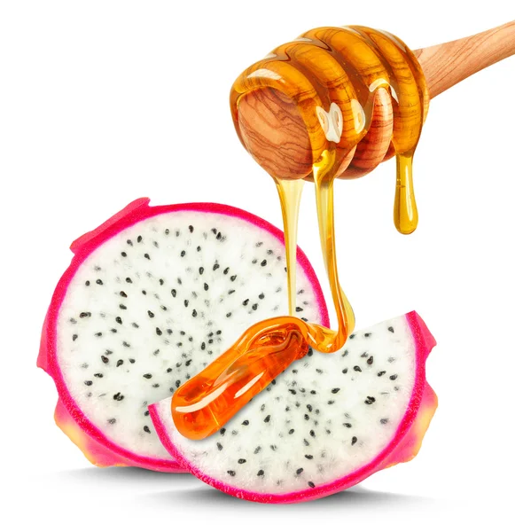 Pitaya und Honig — Stockfoto