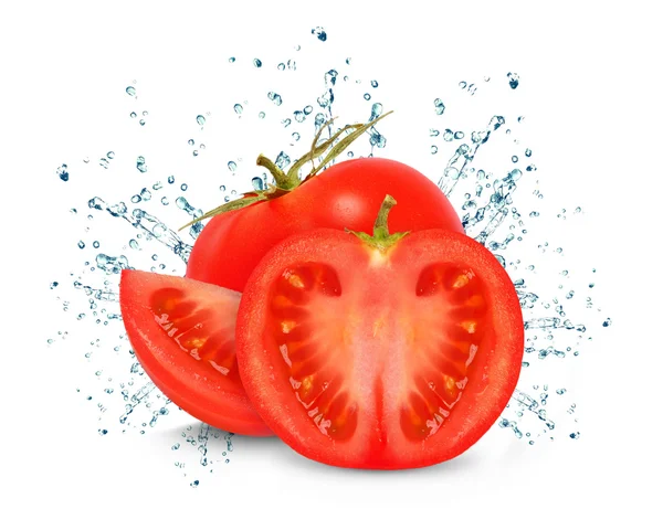 Tomato splash isolated — Stock Photo, Image