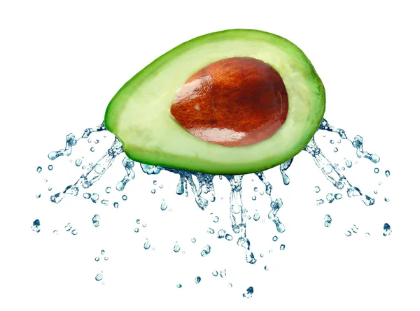 Avocado splash isolated — Stock Photo, Image