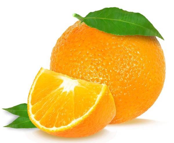 Oranges tranche isolée — Photo