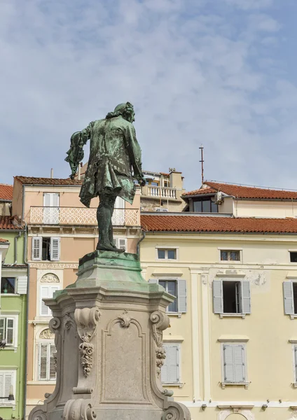 Giuseppe Tartini staty i Piran, Slovenien — Stockfoto