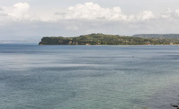 Vista sobre Adriatic Sea em Piran, Eslovênia — Fotografia de Stock