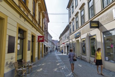 Slovenska Street in Maribor Old Town, Slovenia. clipart