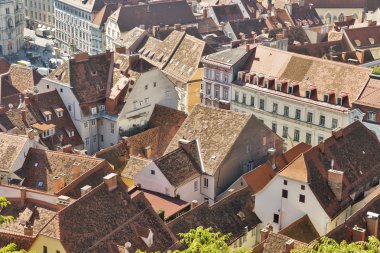 Graz hava cityscape, Avusturya