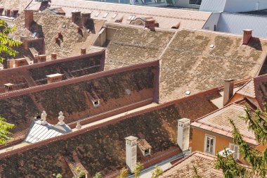 Graz hava cityscape, Avusturya