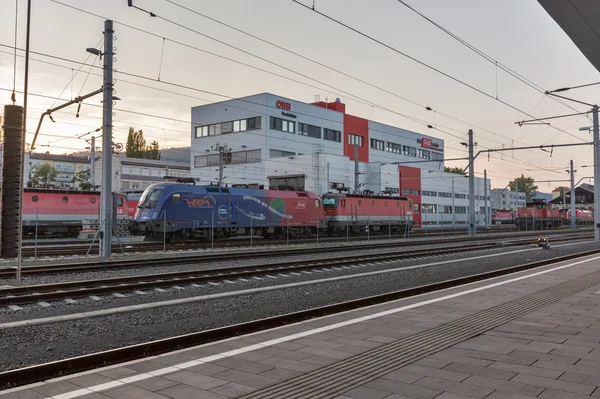 Graz Hauptbahnhof tren istasyonu, Avusturya. — Stok fotoğraf