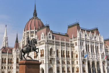 Francis Rakoczi ve Macaristan Budapeşte'bina Parlamentosu'nun heykeli