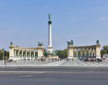 Budapeşte, Macaristan 'daki Kahramanlar Meydanı.