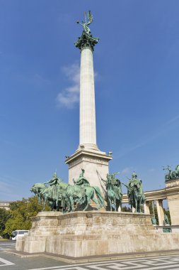 Budapeşte, Macaristan 'daki Kahramanlar Meydanı.