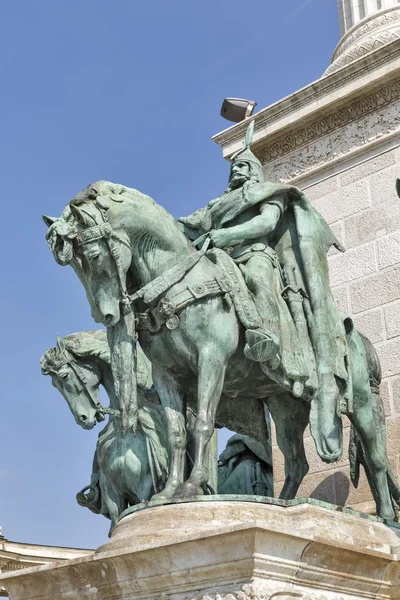 King Arpad on the Millennium Memorial in Budapest, Hungary — Stock Photo, Image