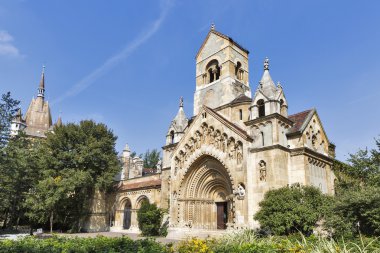 Jak Şapel gotik kilisesi. Vajdahunyad Castle, Budapeşte.