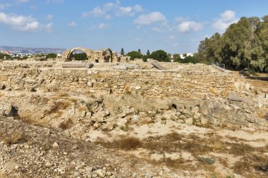 Paphos, Kıbrıs için Saranta Colones kalesinin.