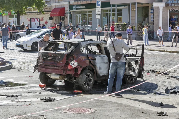 Le meurtre d'un éminent journaliste Pavel Sheremet à Kiev, en Ukraine . — Photo