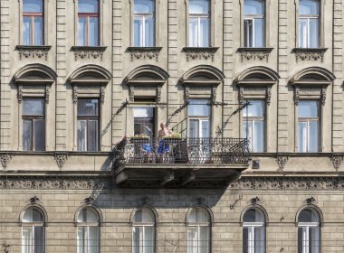 Budapeşte, Macaristan'da eski konut mimarisi.