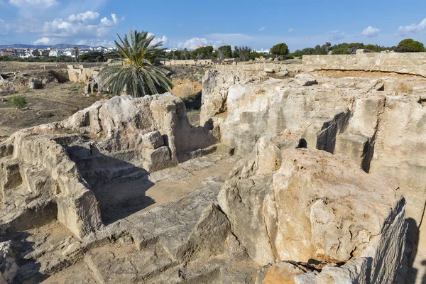 Túmulos dos Reis em Paphos em Chipre — Fotografia de Stock