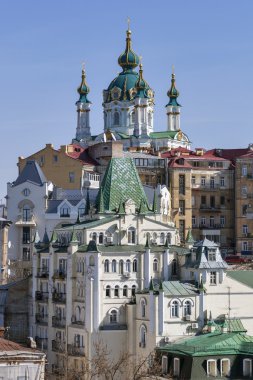 Kiev, Ukrayna kilisede St Andrew's görünümünü