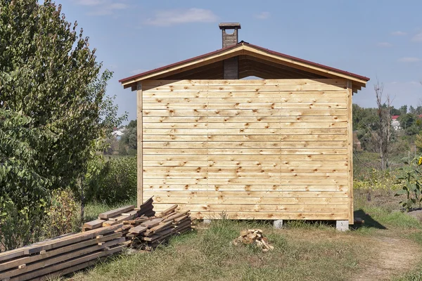 Construction of wooden cottage