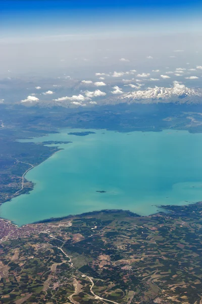 Vista aérea do Lago Beysehir na Turquia — Fotografia de Stock