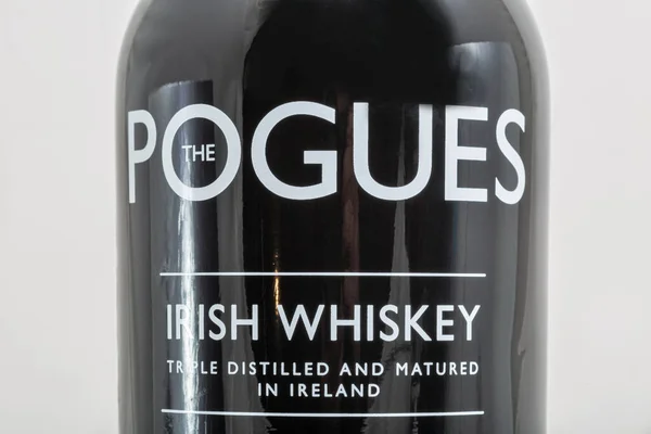 Kiev Ukraine February 2019 Pogues Blended Irish Whiskey Triple Distilled — Stock Photo, Image