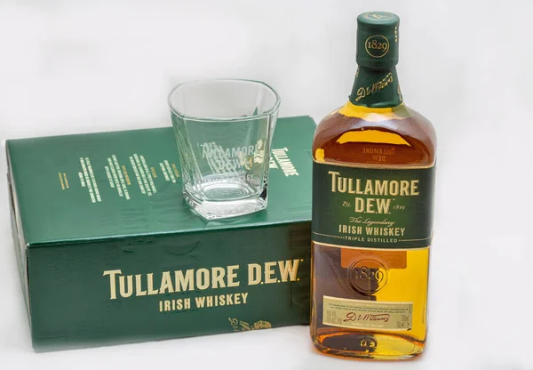 Kyiv Ucraina Agosto 2019 Bottiglia Tullamore Dew Whisky Irlandese Miscelato — Foto Stock