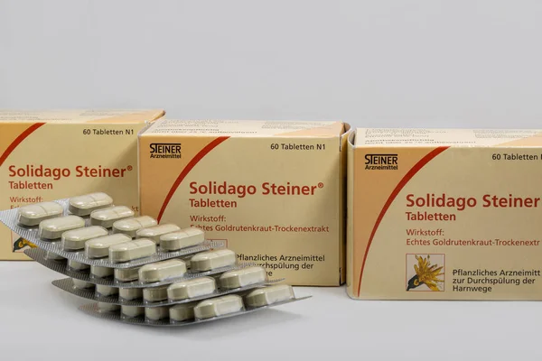Kyiv Ukraine February 2019 Solidago Steiner Tablets Pack Aristo Pharma — 스톡 사진