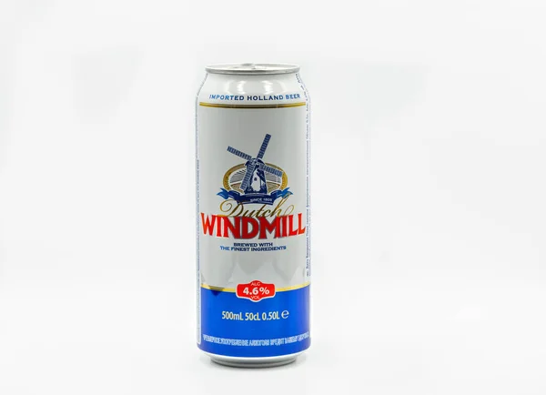 Kyiv Ukraine October 2020 Dutch Windmill Imported Holland Beer Can — Stock Photo, Image