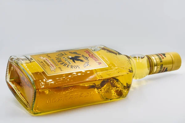 Kyiv Ucraina Novembre 2020 Studio Ripresa Della Bottiglia Messicana Tequila — Foto Stock