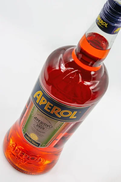 Kyiv Ucraina Dicembre 2020 Scatto Studio Aperol Aperitivo Bottiglia Liquore — Foto Stock