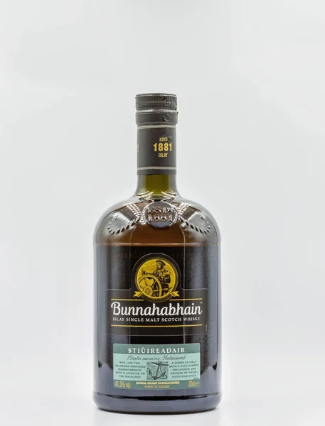 Kyiv Ukrajina Prosinec 2020 Studio Natáčení Bunnahabhain Stiuireadair Islay Single — Stock fotografie