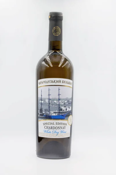 Kyiv Ukraine Március 2021 Francia Boulevard Chardonnay Special Edition Fehér — Stock Fotó