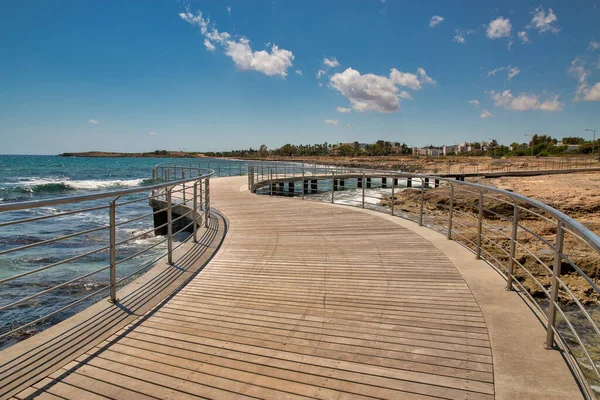 Ayia Napa Yaz Tatil Beldesi Sahil Gezisi Kıyı Şeridi Kıbrıs — Stok fotoğraf